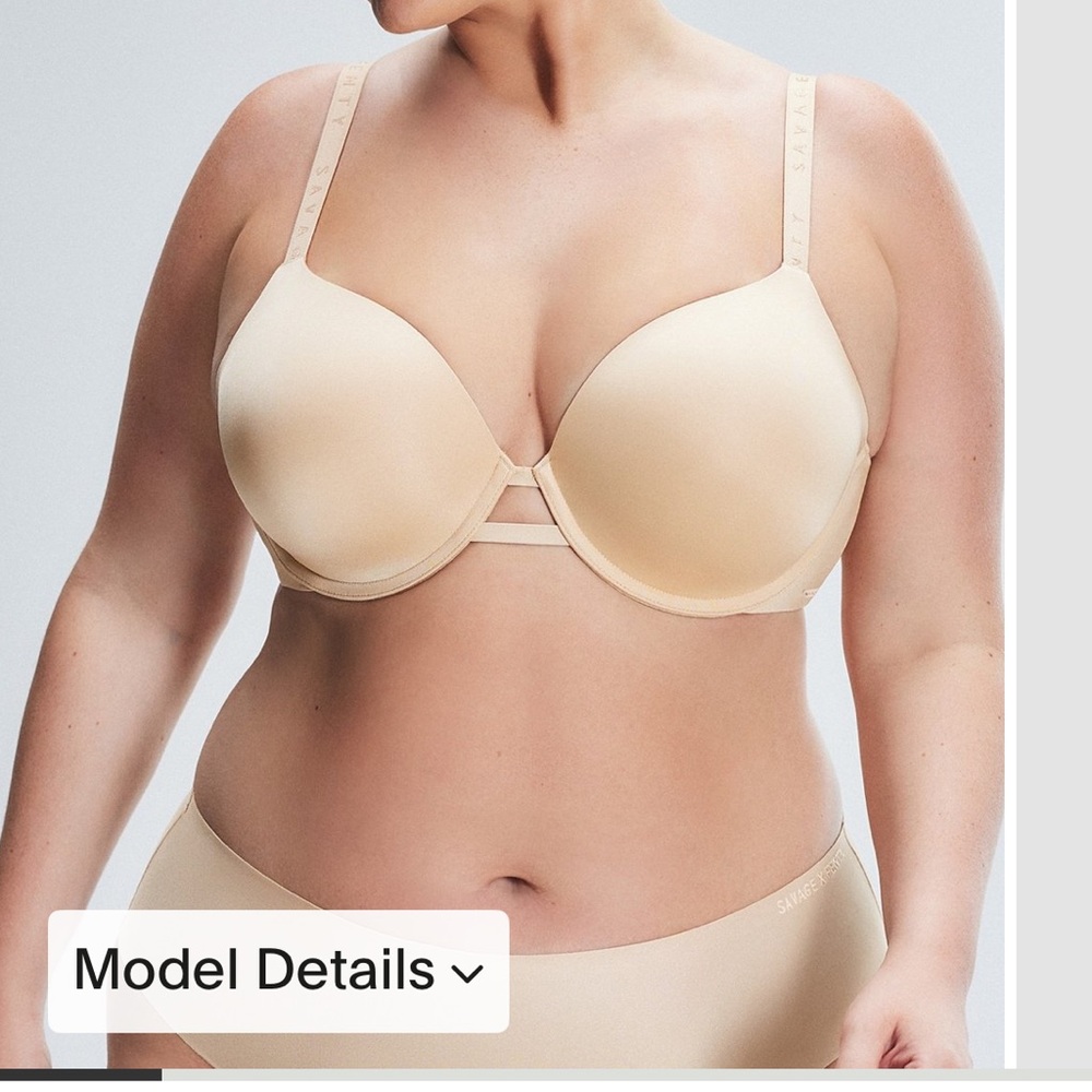 Savage X Fenty Microfiber T-Shirt Bra 42DDD in Honey Nude shade